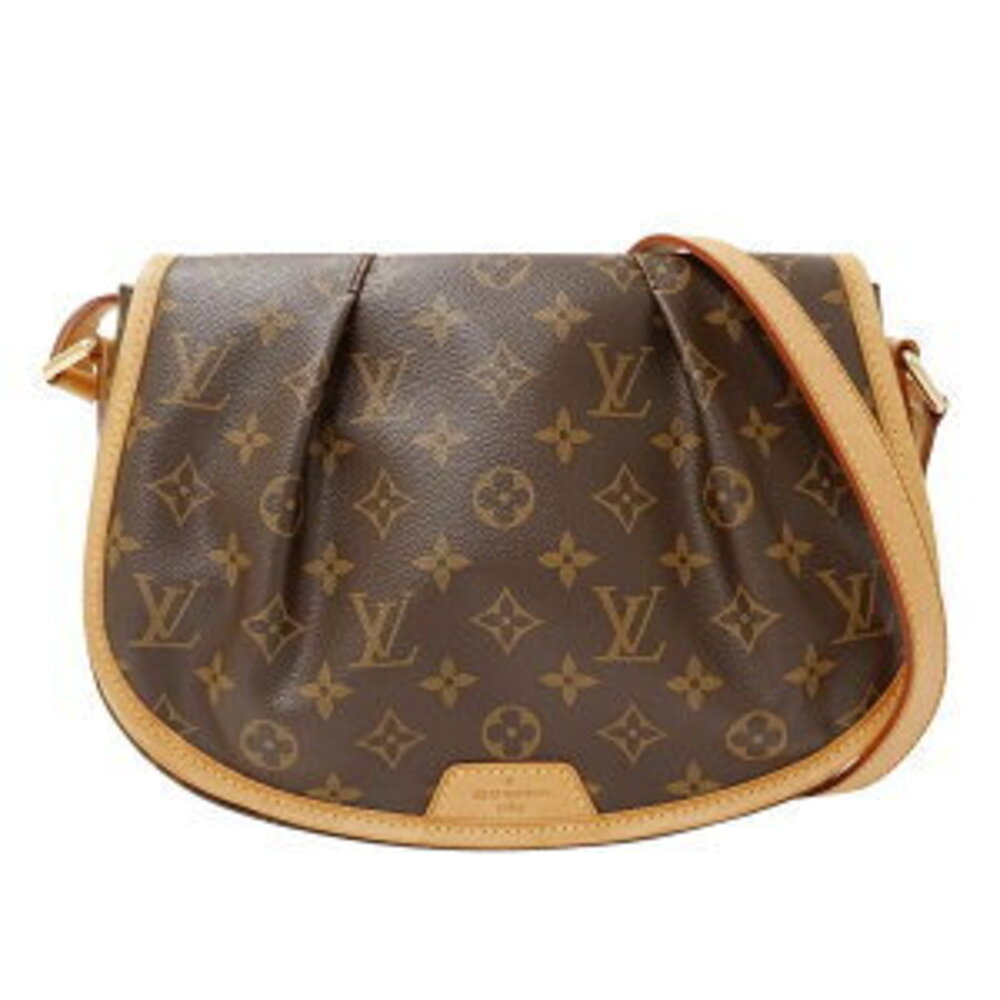 Louis Vuitton Bag Shoulder Menilmontant Brown Crossbody Flap